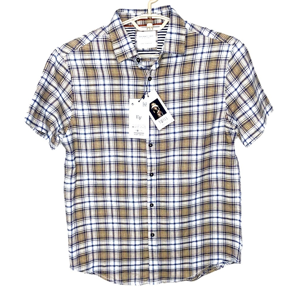 [Ricky Singh Denim & Flower] Men’s Short Sleeve Button Down